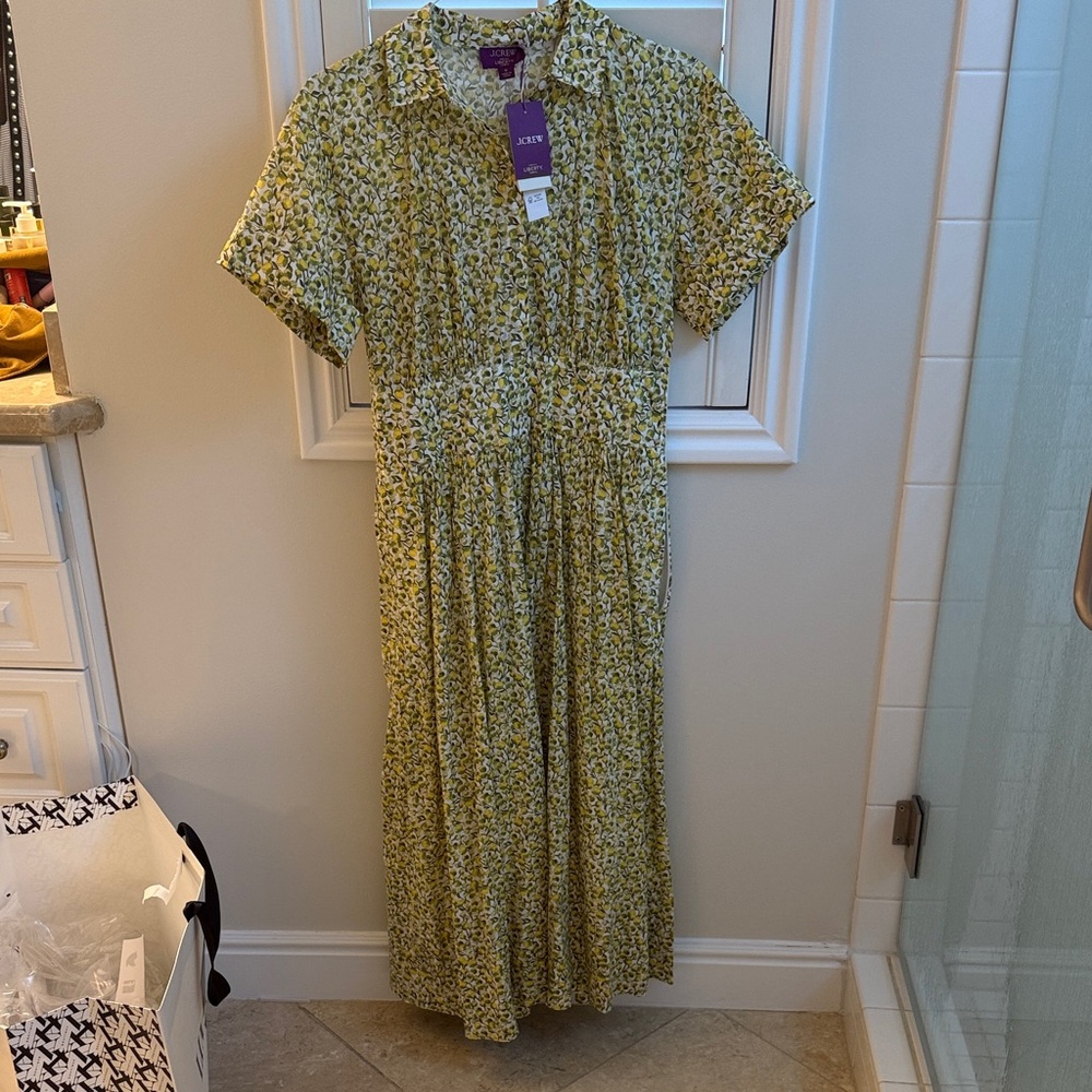 LIBERTY JCREW Yellow Floral dress.
